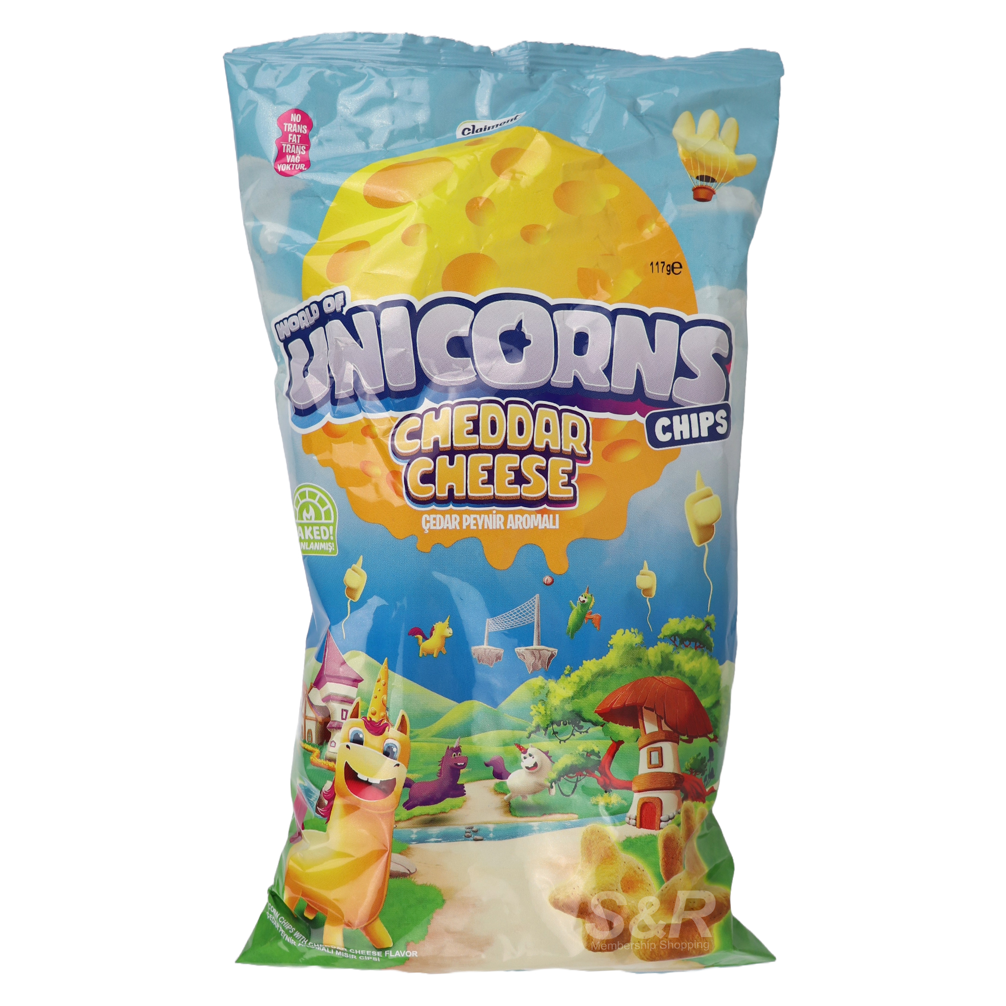 Claimont World of Unicorns Cheddar Cheese Chips 117g Claimont World of Unicorns Cheddar Cheese Chips 117g